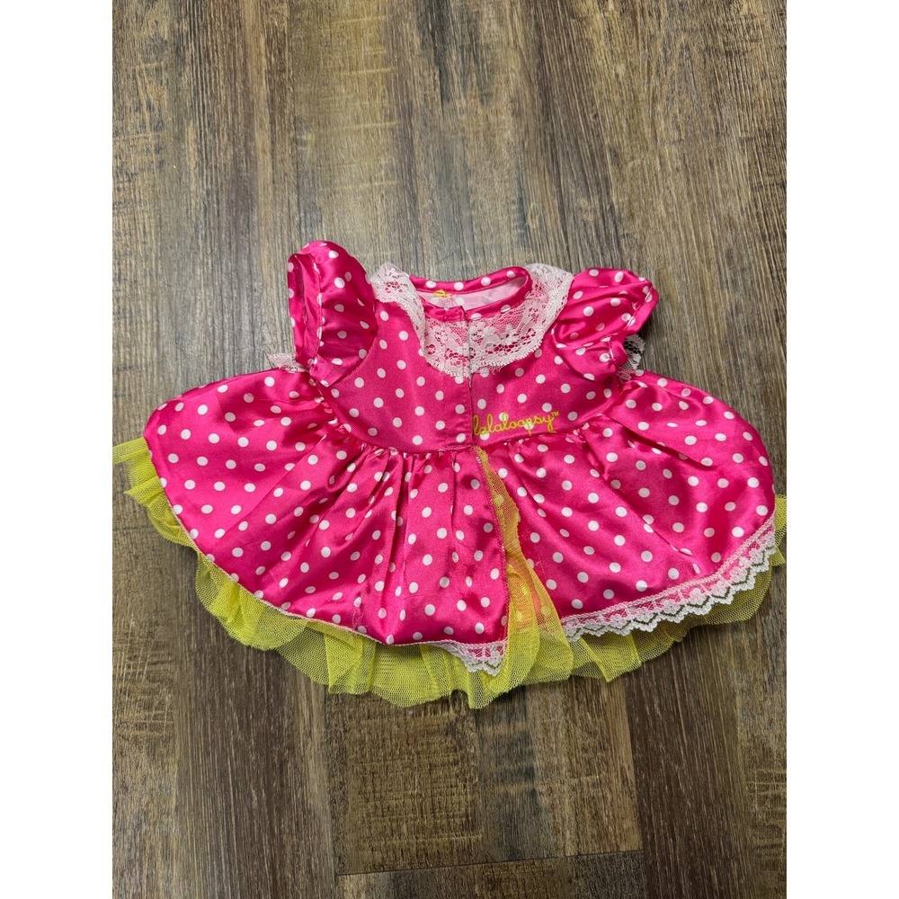Lalaloopsy Dress Unisex One Size Pink Polka Dot Tulle Skirt Lace Trim